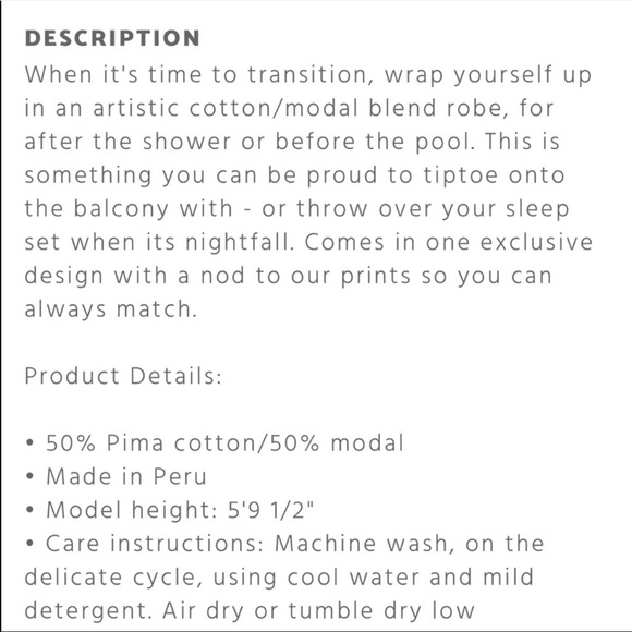 Johnny Was Winery Sleep Robe - Picture 4 of 14